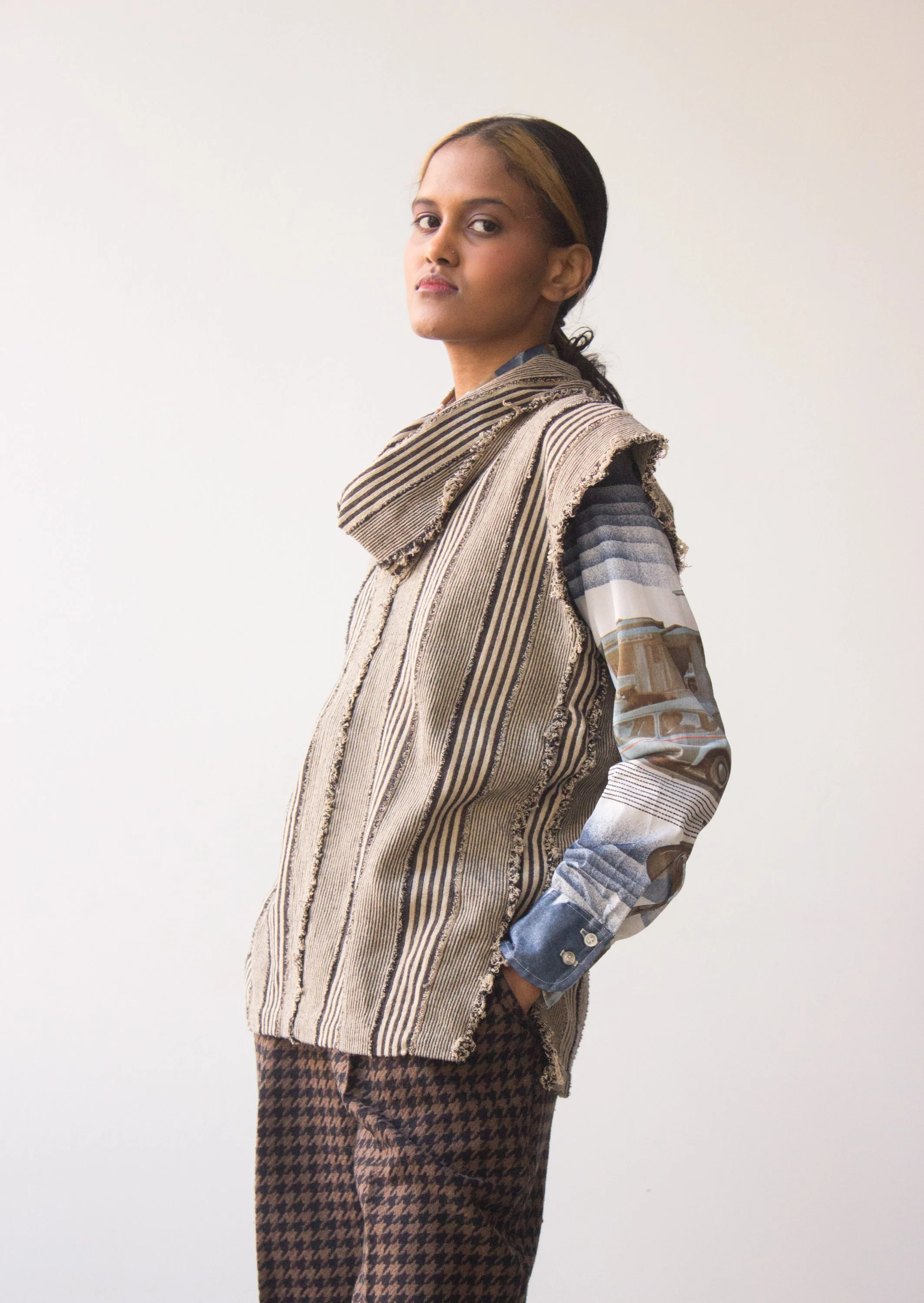 1980s Issey Miyake Striped Woven Vest — Wayward Collection 1980s Issey Miyake Striped Woven Vest — Wayward Collection
